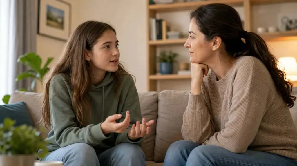 Discussion bienveillante mère et ado