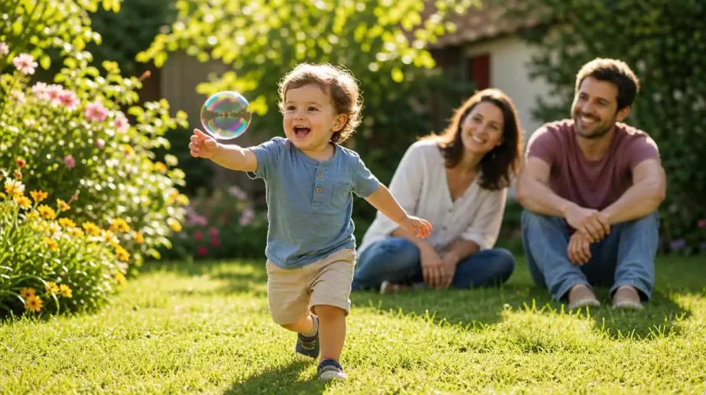 activité physique tout-petit sans écran plein air famille