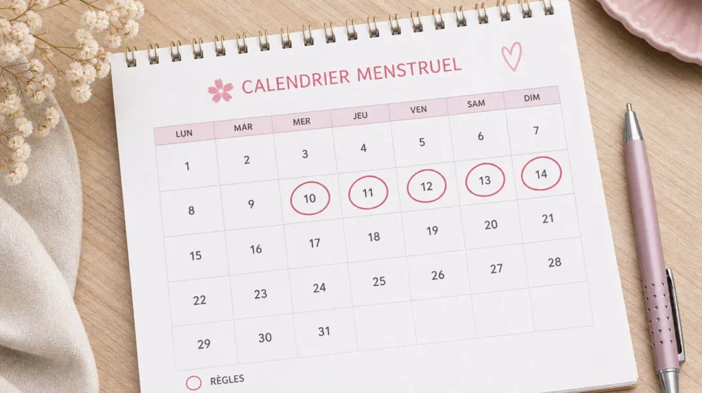 calendrier menstruel retard de règles signe de grossesse