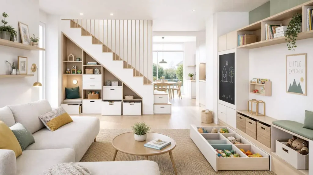rangement maison famille nombreuse désencombrement espace optimisé