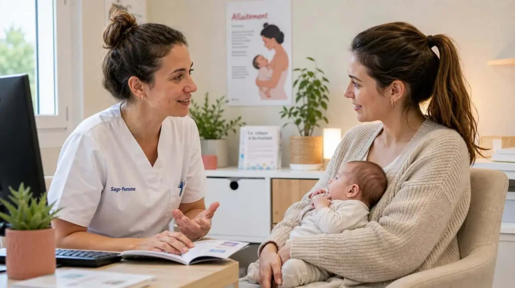sage-femme consultante lactation conseils allaitement biberon nourrisson