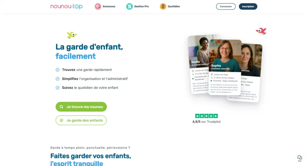Interface de nounoutop