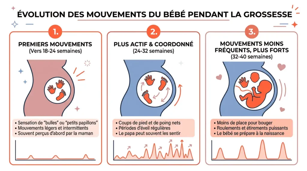 Femme enceinte qui commence à sentir bébé bouger dans son ventre