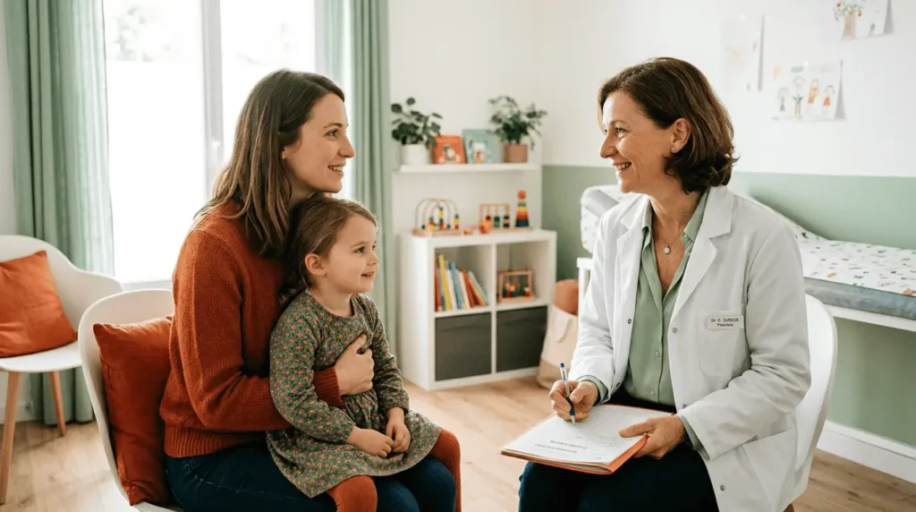 Consultation médicale pour énurésie nocturne persistante chez l'enfant