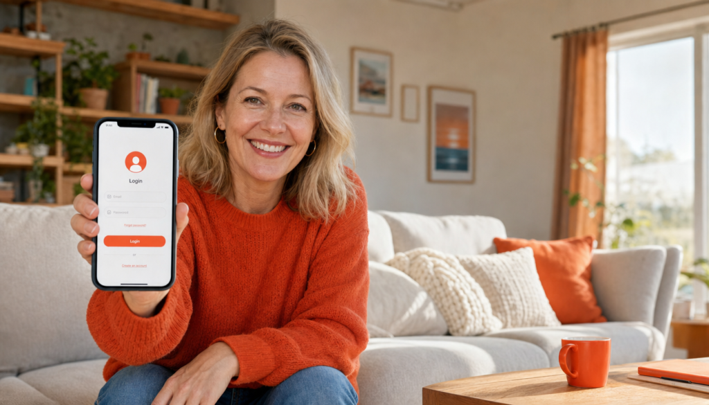 Connexion à ent77 depuis un smartphone dans un salon