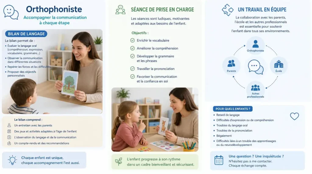 orthophoniste enfant bilan langage séance prise en charge
